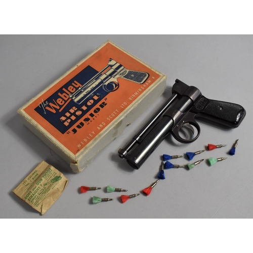 96 - A Boxed Vintage Webley Junior .177 Calibre Air Pistol, (Series II), with Darts