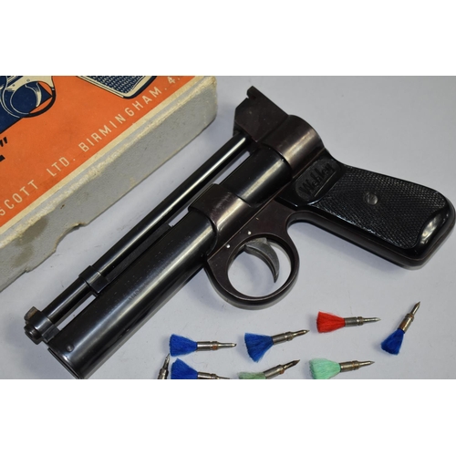 96 - A Boxed Vintage Webley Junior .177 Calibre Air Pistol, (Series II), with Darts