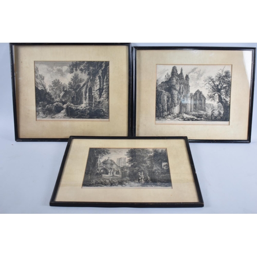 190 - Three Framed Early 19th Century Engravings by George Cuitt , 