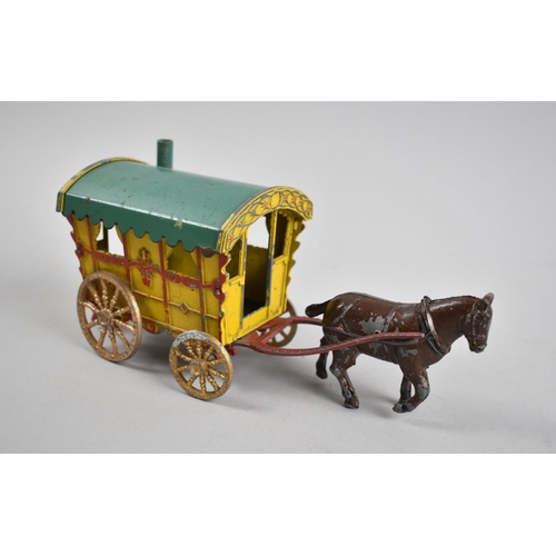 A Morestone Diecast Gypsy Caravan and Horse
