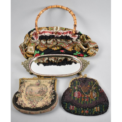 269 - A Collection of Various Vintage Ladies Purses to Include Beaded and Tapestry Examples