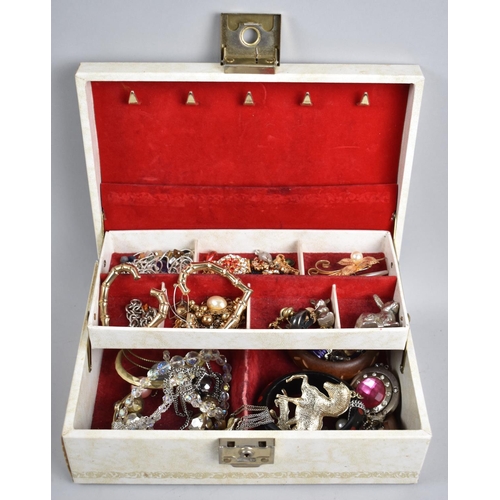 271 - A Jewellery Box and Contents to Comprise Earrings, Necklaces, etc