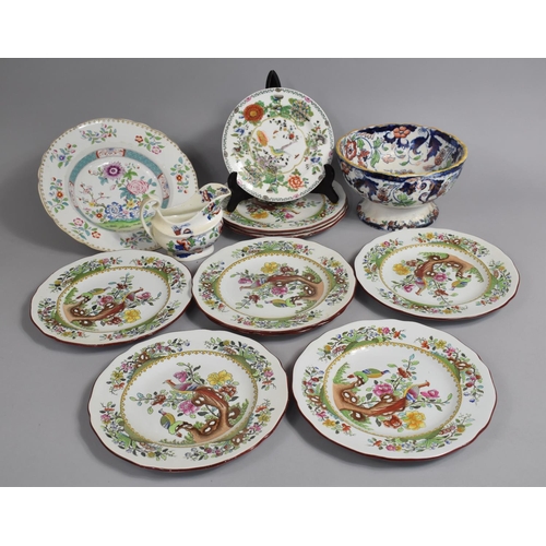 286 - A Collection of Various 19th Century Ceramics to comprise Ironstone Footed Bowl, Spode Porcelain Dis... 