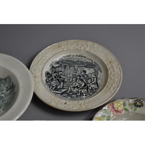 291 - A Collection of Various 18th/19th Century Transfer Printed Plates and Dishes to comprise Religious S... 