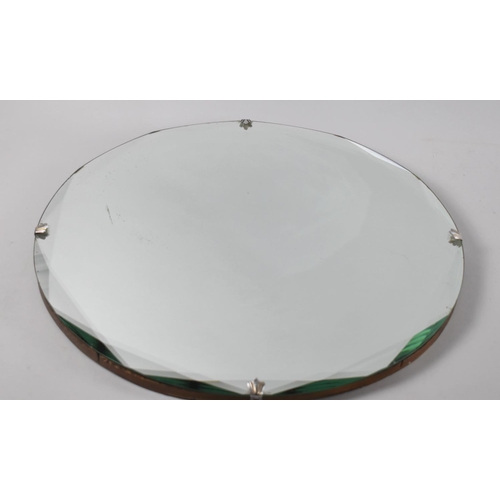 298 - A Circular Bevel Cut Trim Wall Mirror