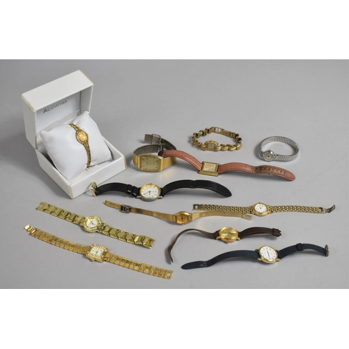 408 - A Collection of Various Wrist Watches to Include Accurist Ect