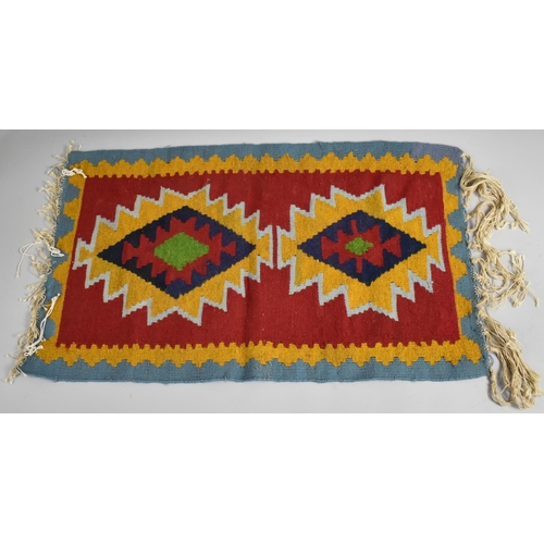 414 - A Vintage Kilim Afghan Prayer Mat, 87x52.5cms Wide