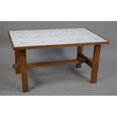 490 - A Late 20th Century Tile Top Coffee Table, 58cm Wide