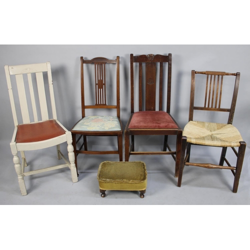 508 - A Collection of Various Chairs to Include and Edwardian String Inlaid Example etc