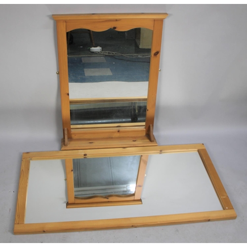 517 - Two Pine Framed Mirrors