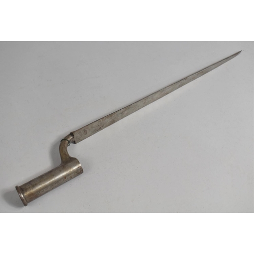 82 - A British 19th Century Musket Socket Bayonet, Blade Stamped Osborn and Gunby, 52cms Long