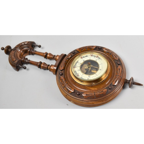 166 - Am Edwardian Aneroid Wall Barometer