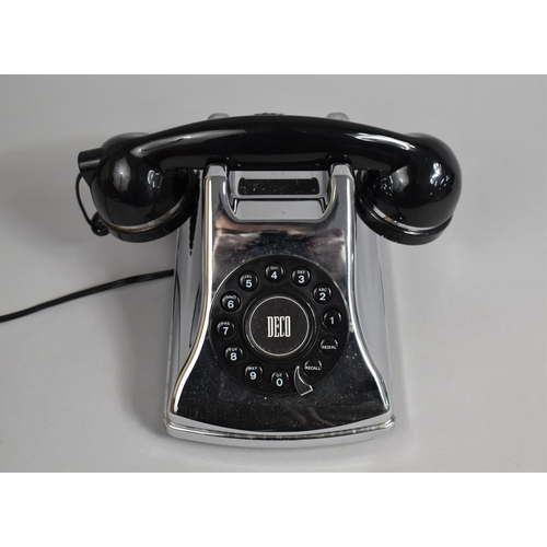 111 - A Modern Chrome Push Button Telephone, The Deco