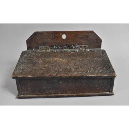 2 - An Early 19th Century Oak Candle Box, 32.5cms Wide