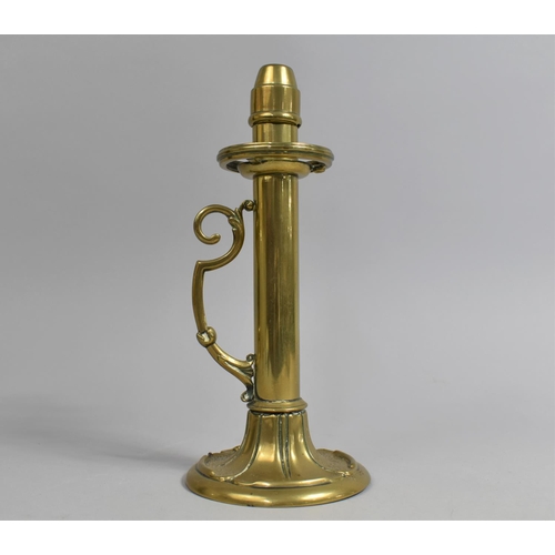20 - A Vintage Brass Bedchamber Stick, Missing Shade, 24cms high