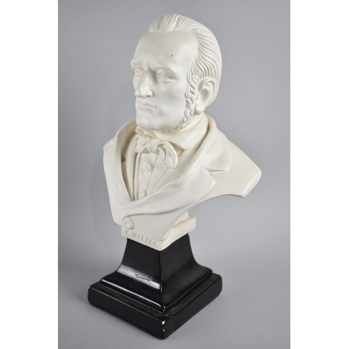 29 - A Cast Resin Bust of Wagner, 28cms High