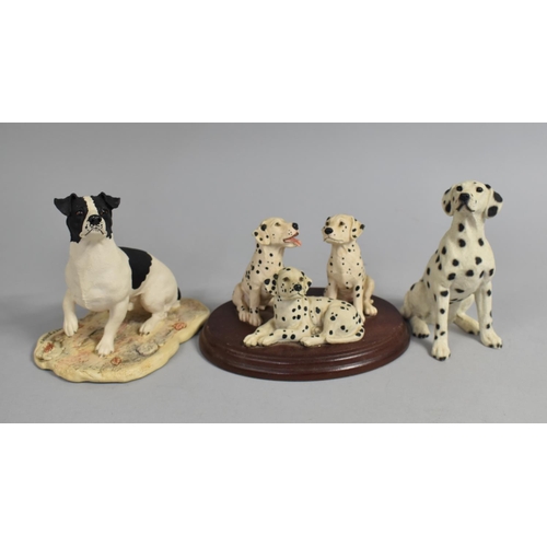 356 - A Border Fine Arts Dalmation Group No. BO107, A Border Fine Art Jack Russell Terrier Dog, MT04A and ... 