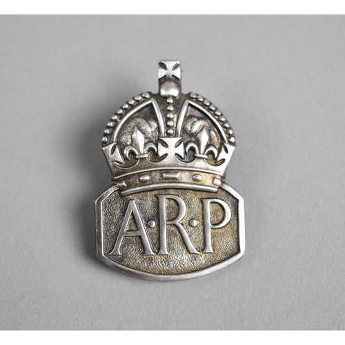 362 - A WWII Silver Hallmarked A.R.P Badge