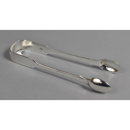 366 - A Pair of Early Victorian Sugar Tongs, of Plain Pad Nip Form, London Hallmark, 47.1g