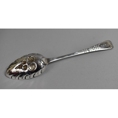 369 - A Silver Georgian Berry Spoon by George Smith (III) & William Fearn, London Hallmark, 59.4g