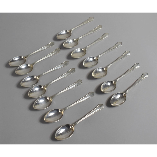 371 - A Set of Fourteen Silver Teaspoons by William Hutton & Sons Ltd, Sheffield Hallmarks but Various Dat... 