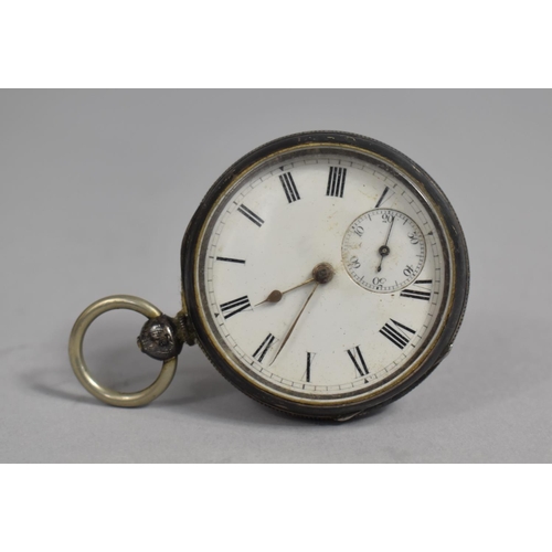 380 - A Late Victorian Silver Cased Pocket Watch with White Enamelled Dial, Roman Numerals and Subsidiary ... 