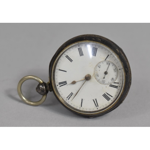 380 - A Late Victorian Silver Cased Pocket Watch with White Enamelled Dial, Roman Numerals and Subsidiary ... 