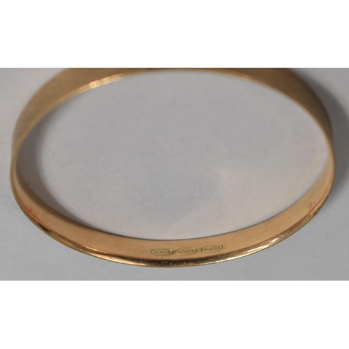 391 - A 9ct Gold Plated Bangle in Fitted Case