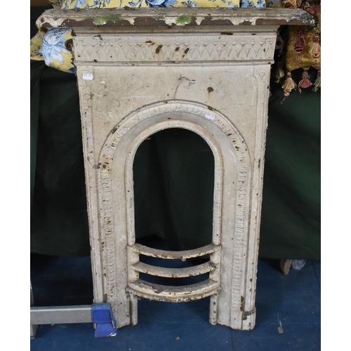 445 - A Cast Metal Fire Surround, Shelved Top