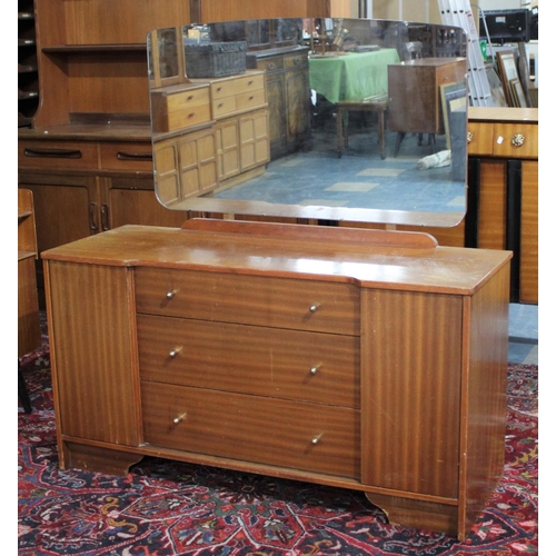 462 - A 1960's/70's Dressing Chest with Three Centre Drawers Flanked by Cupboards, 114cm wide