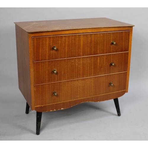 463 - A 1960's/70's Three Drawer Bedroom Chest, 75cm wide