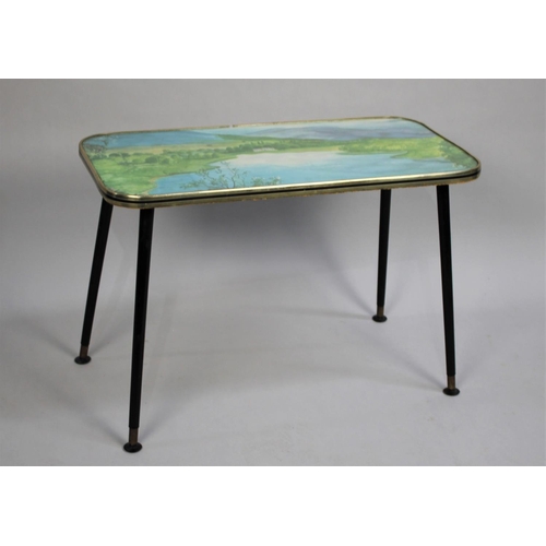 488 - A 1960/70's Coffee Table with Country House Scene