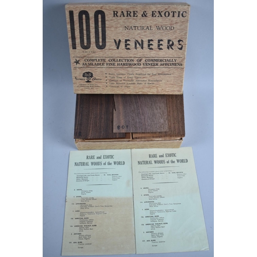 51 - A Modern Boxed Set of Natural Wood Veneers with Pamphlets