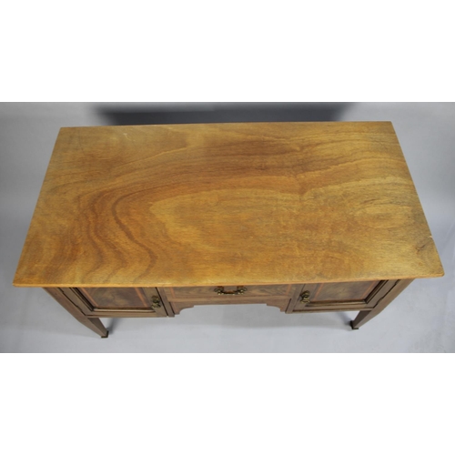 91 - An Edwardian Inlaid walnut Dressing Table Base on Square Tapering Supports having Replacement Top, C... 