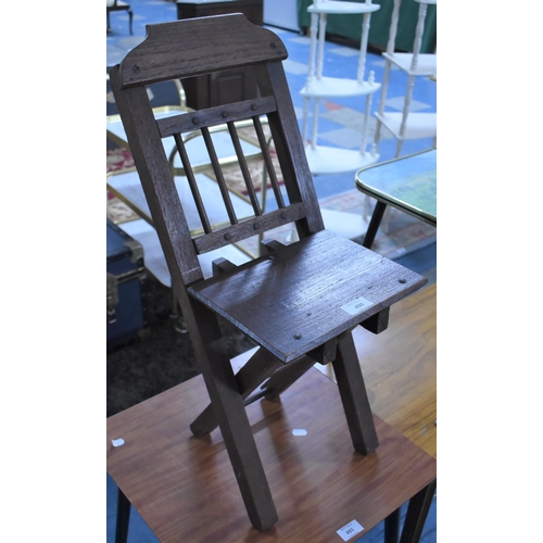 490 - A Vintage Wooden Folding Child's Chair