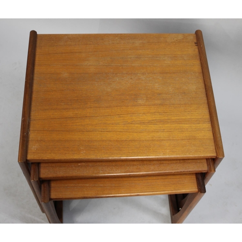 119 - A Nest of Three 1970s Teak Tables, 53cms Wide