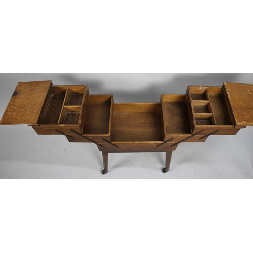 120 - A Mid 20th Century Cantilevered Sewing Trolley, 53cms WIde