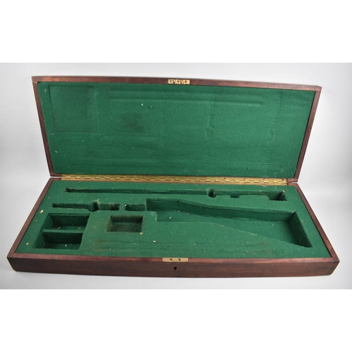 125 - A Mid 20th Century Fitted Mahogany Gun Case, 84cm wide