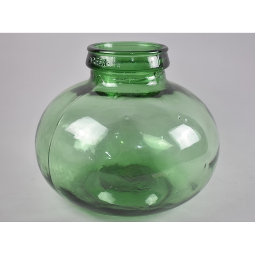 144 - A Moulded Glass Jar, the Neck Inscribed Viresa, 24cm high