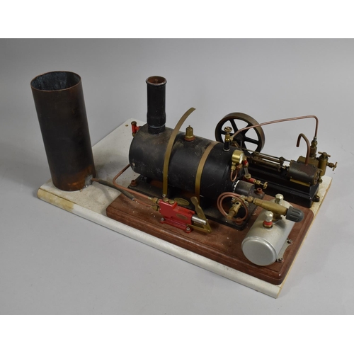 157 - A Scratch Built Steam Boiler and Stationary Engine to Include Stuart Live Steam Stationary Engine wi... 