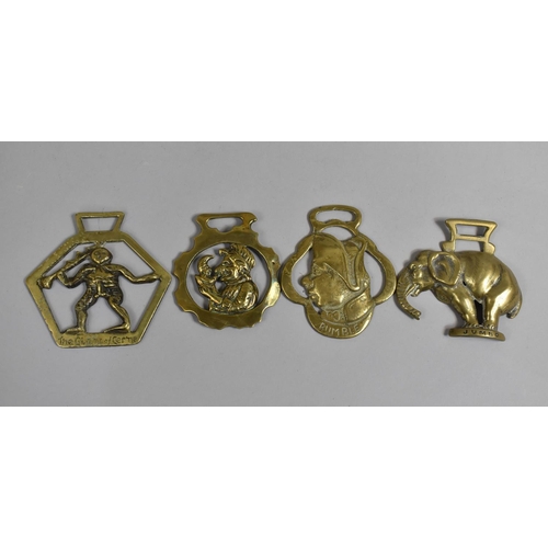 166 - A Collection of Four Various Horse Brasses