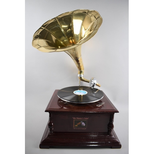 193 - A Reproduction Windup Gramophone as was Made by His Masters Voice, Working Order