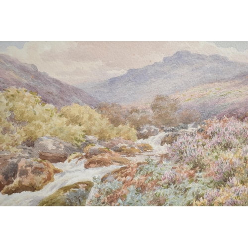 196 - A Framed Watercolour Depicting Mountain Waterfall by B Morrish, 30x22cm