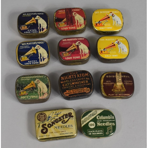 218 - A Collection of His Masters Voice and Other Gramophone Needle Tins, Most with Needles