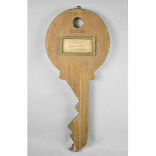 228 - A 21st Birthday Novelty in the Form of a Large Key, Inscribed Doreen, 60cm Long