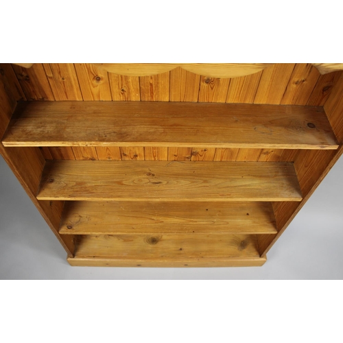 230 - A Modern Pine Three Shelf Open Bookcase, 100cm wide