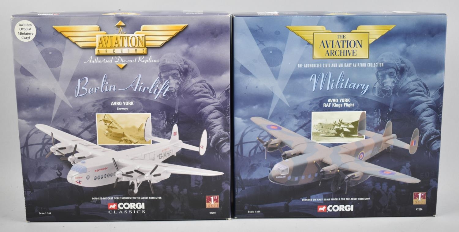 Two Boxed Corgi Aviation Archive Models,...