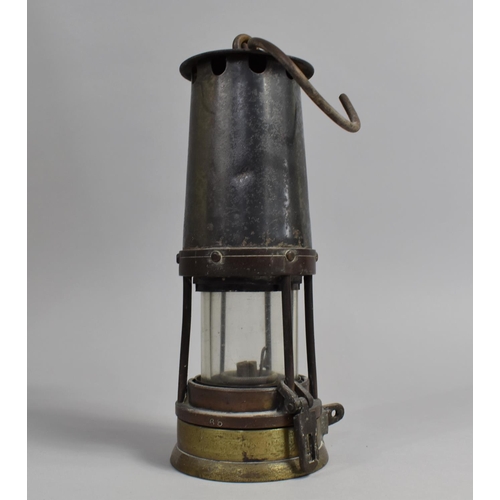 65 - A Vintage Brass and Iron Miners Safety Lamp