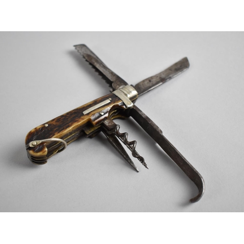 75 - A 19th century Coachman's Multitool Pocket KNife by RH and Sons, Circa 1880