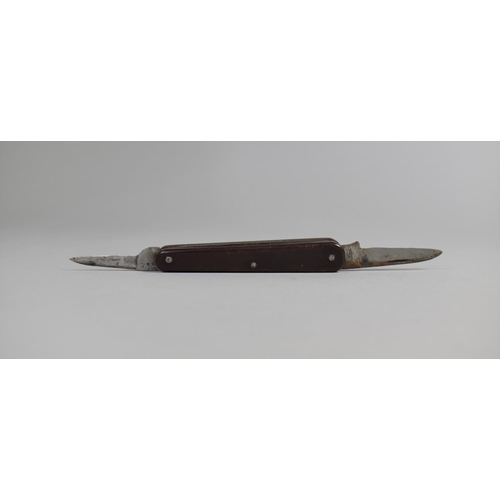 76 - A Folding Pruning Knife by Saynor together with a Similar Two Bladed Knife